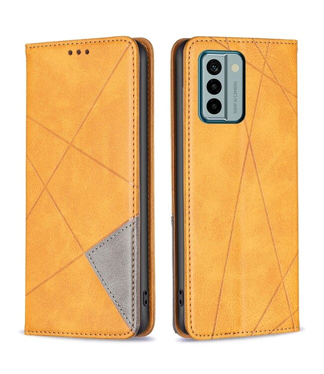 SoFetch Geel Pasjeshouder Bookcase Hoesje voor de Nokia G22