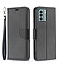 SoFetch Zwart Litchee Bookcase Hoesje met Polsbandje voor de Nokia G22