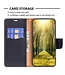 SoFetch Zwart Litchee Bookcase Hoesje met Polsbandje voor de Nokia G22