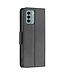 SoFetch Zwart Litchee Bookcase Hoesje met Polsbandje voor de Nokia G22