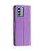 SoFetch Paars Litchee Bookcase Hoesje met Polsbandje voor de Nokia G22