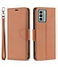 SoFetch Bruin Litchee Bookcase Hoesje met Polsbandje voor de Nokia G22