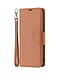 SoFetch Bruin Litchee Bookcase Hoesje met Polsbandje voor de Nokia G22