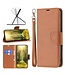 SoFetch Bruin Litchee Bookcase Hoesje met Polsbandje voor de Nokia G22
