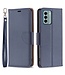 SoFetch Donkerblauw Litchee Bookcase Hoesje met Polsbandje voor de Nokia G22