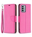 SoFetch Roze Litchee Bookcase Hoesje met Polsbandje voor de Nokia G22