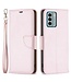 SoFetch Rozegoud Litchee Bookcase Hoesje met Polsbandje voor de Nokia G22