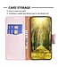 SoFetch Rozegoud Litchee Bookcase Hoesje met Polsbandje voor de Nokia G22
