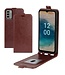 SoFetch Bruin Glad Flipcase Hoesje voor de Nokia G22