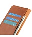 Khazhen Bruin Stijlvol Drukknoop Bookcase Hoesje voor de Nokia G22