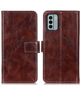 SoFetch Bruin Glad Bookcase Hoesje Nokia G22