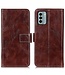 SoFetch Bruin Glad Bookcase Hoesje voor de Nokia G22