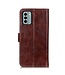 SoFetch Bruin Glad Bookcase Hoesje voor de Nokia G22