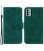 SoFetch Groen Bloemen Vlinder Bookcase Hoesje met Polsbandje voor de Nokia G22