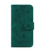 SoFetch Groen Bloemen Vlinder Bookcase Hoesje met Polsbandje voor de Nokia G22