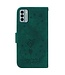 SoFetch Groen Bloemen Vlinder Bookcase Hoesje met Polsbandje voor de Nokia G22