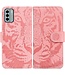 SoFetch Roze Tijger Bookcase Hoesje voor de Nokia G22