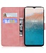 SoFetch Roze Tijger Bookcase Hoesje voor de Nokia G22