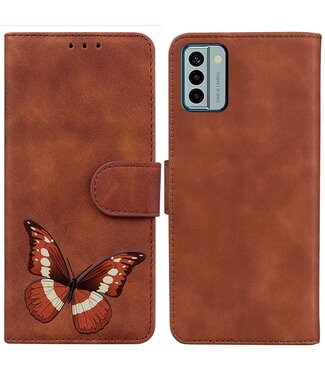 SoFetch Bruin Vlinder Bookcase Hoesje Nokia G22