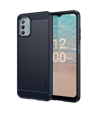 Mofi Donkerblauw Carbon TPU Hoesje Nokia G22