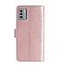 SoFetch Rozegoud Mandala Bookcase Hoesje met Polsbandje voor de Nokia G22