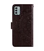 SoFetch Bruin Mandala Bookcase Hoesje met Polsbandje voor de Nokia G22