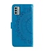 SoFetch Blauw Mandala Bookcase Hoesje met Polsbandje voor de Nokia G22