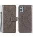 SoFetch Grijs Mandala Bookcase Hoesje met Polsbandje voor de Nokia G22