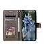 SoFetch Grijs Mandala Bookcase Hoesje met Polsbandje voor de Nokia G22