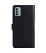 SoFetch Zwart Portemonnee Bookcase Hoesje met Polsbandje voor de Nokia G22