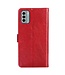 SoFetch Rood Portemonnee Bookcase Hoesje voor de Nokia G22