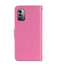SoFetch Roze Uil Bloem Bookcase Hoesje met Polsbandje voor de Nokia G22