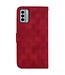 SoFetch Rood Monogram Bookcase Hoesje voor de Nokia G22
