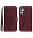 SoFetch Bordeaux Rood Zonnebloem Bookcase Hoesje voor de Samsung Galaxy A34