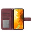 SoFetch Bordeaux Rood Zonnebloem Bookcase Hoesje voor de Samsung Galaxy A34