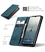 CaseMe Blauw Pasjeshouder Glad Bookcase Hoesje voor de Samsung Galaxy A34