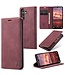 Bordeaux Rood Pasjeshouder Glad Bookcase Hoesje voor de Samsung Galaxy A34