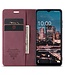 Bordeaux Rood Pasjeshouder Glad Bookcase Hoesje voor de Samsung Galaxy A34