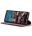 Bordeaux Rood Pasjeshouder Glad Bookcase Hoesje voor de Samsung Galaxy A34