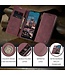 Bordeaux Rood Pasjeshouder Glad Bookcase Hoesje voor de Samsung Galaxy A34