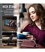 Bordeaux Rood Pasjeshouder Glad Bookcase Hoesje voor de Samsung Galaxy A34