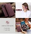 CaseMe Bordeaux Rood Pasjeshouder Glad Bookcase Hoesje voor de Samsung Galaxy A34