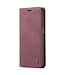 Bordeaux Rood Pasjeshouder Glad Bookcase Hoesje voor de Samsung Galaxy A34