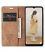 Bruin Pasjeshouder Glad Bookcase Hoesje voor de Samsung Galaxy A34