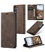 Koffiebruin Pasjeshouder Glad Bookcase Hoesje voor de Samsung Galaxy A34