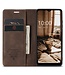 Koffiebruin Pasjeshouder Glad Bookcase Hoesje voor de Samsung Galaxy A34