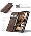 Koffiebruin Pasjeshouder Glad Bookcase Hoesje voor de Samsung Galaxy A34