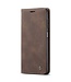 Koffiebruin Pasjeshouder Glad Bookcase Hoesje voor de Samsung Galaxy A34