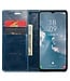 Blauw Pasjeshouder Golvend Bookcase Hoesje voor de Samsung Galaxy A34