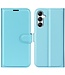 SoFetch Blauw Litchee Bookcase Hoesje voor de Samsung Galaxy A34